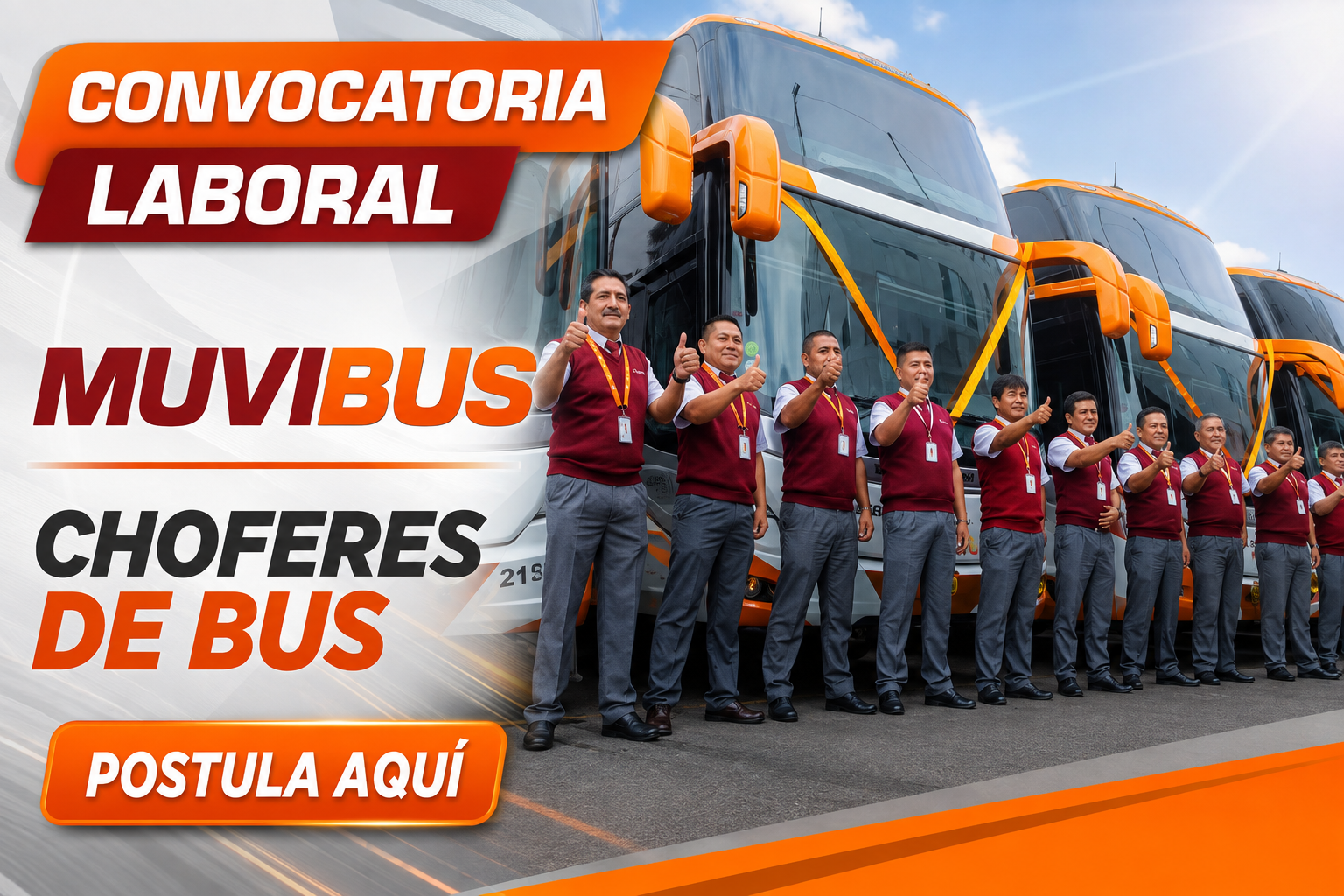 Desarrolla tu experiencia profesional en Movil Bus Perú