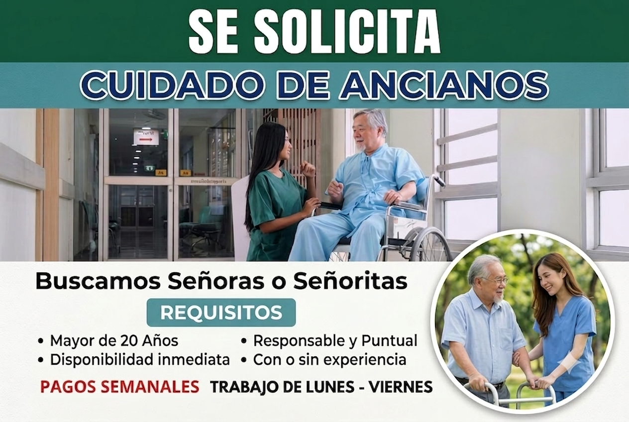 Empleo en asistencia y cuidado de ancianos
