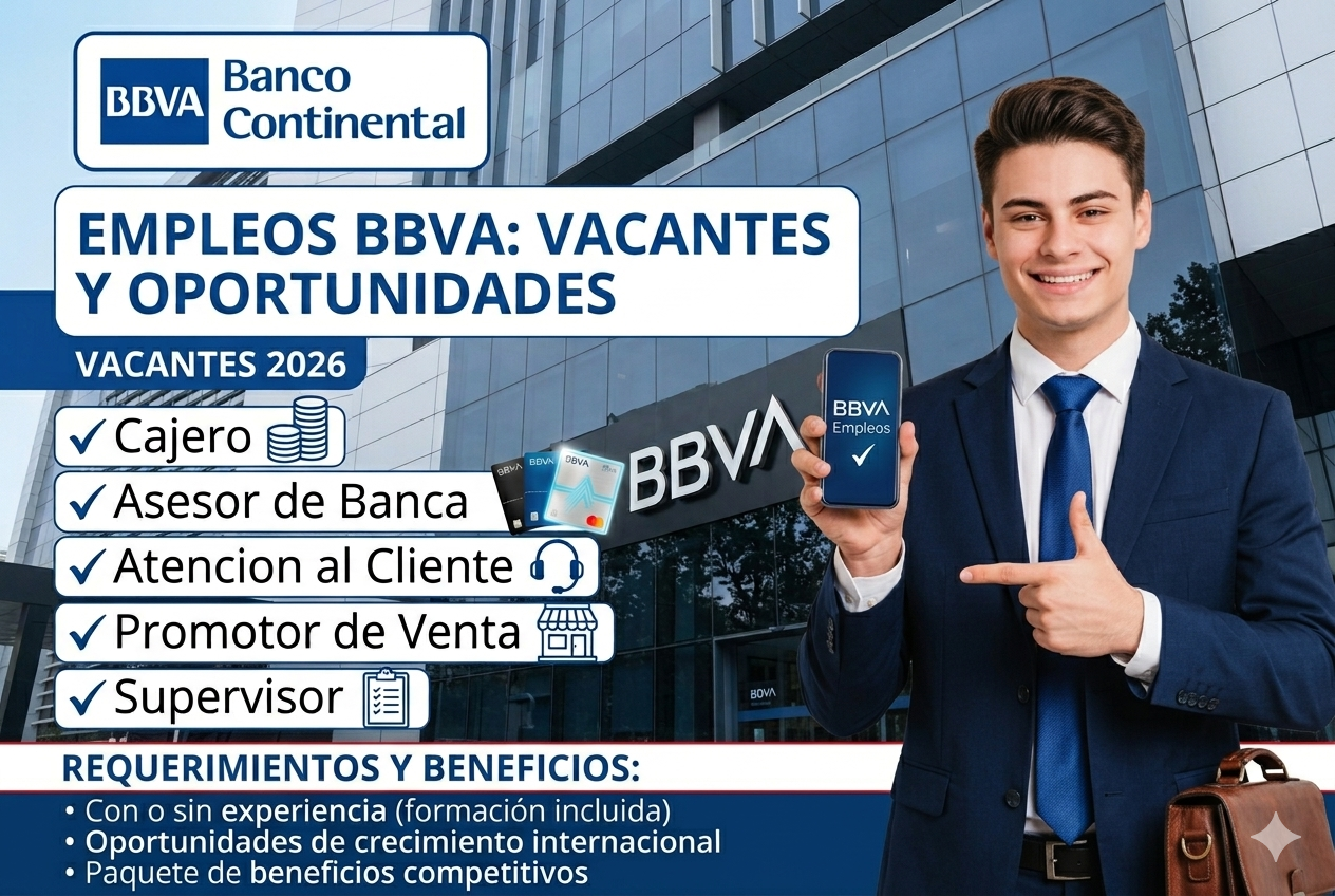 BBVA Perú busca talento para diferentes áreas