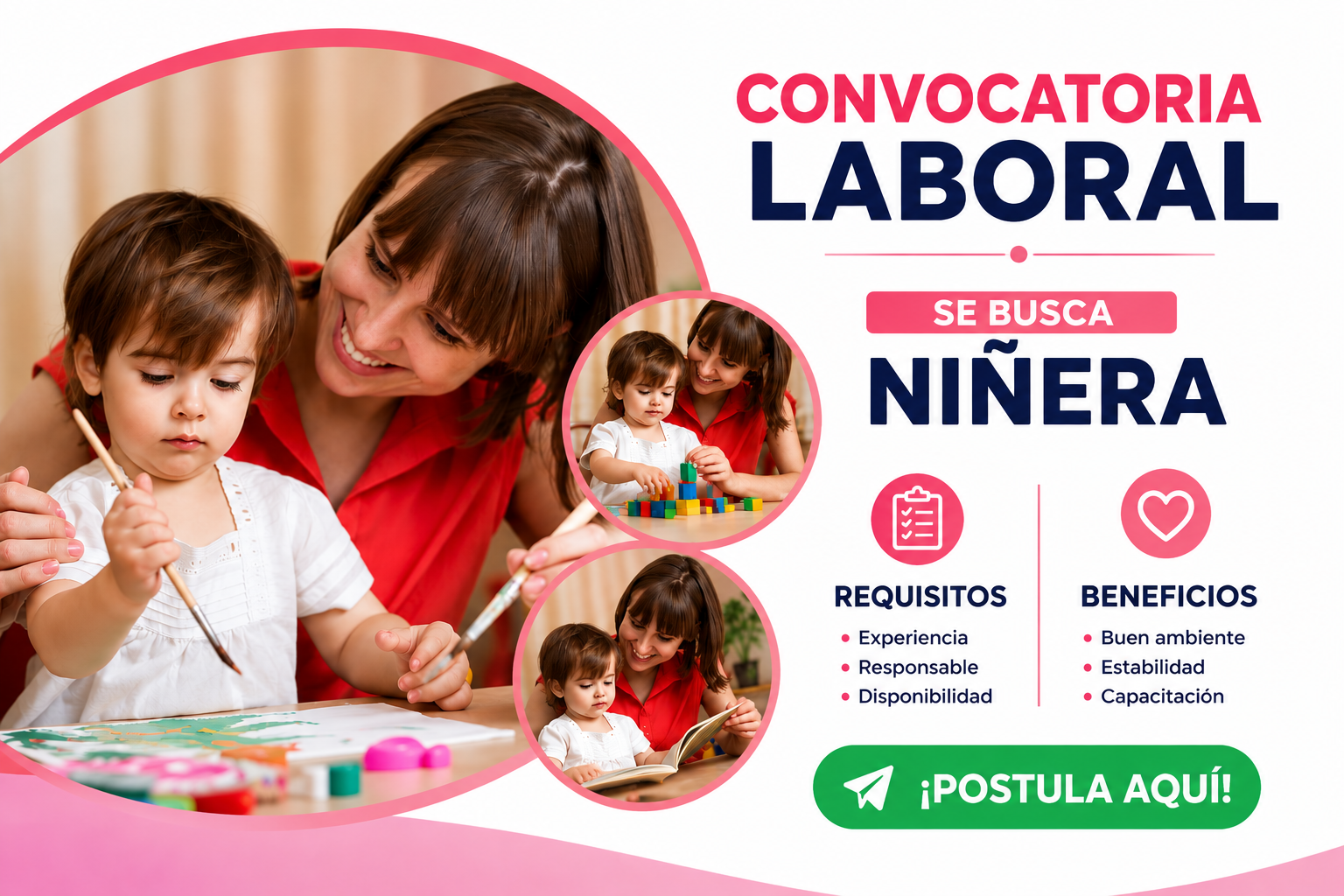 Se Necesita Niñera con Disponibilidad Inmediata