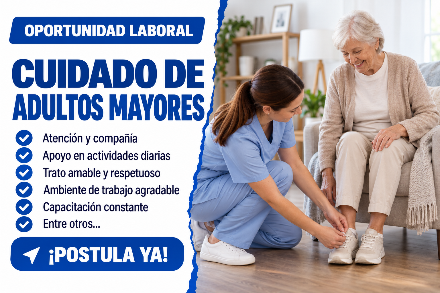 Buscan Personal para Cuidado de Adultos Mayores